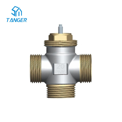 клапаны радиатора 8mm 10mm латунные термостатические отполировали 3 путь DN20 PN16 смешивая Kvs 2,1